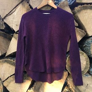 Ann Taylor LOFT knit sweater purple maroon xs